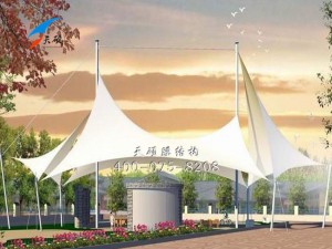 鳳凰城小區膜結構出入口效果圖